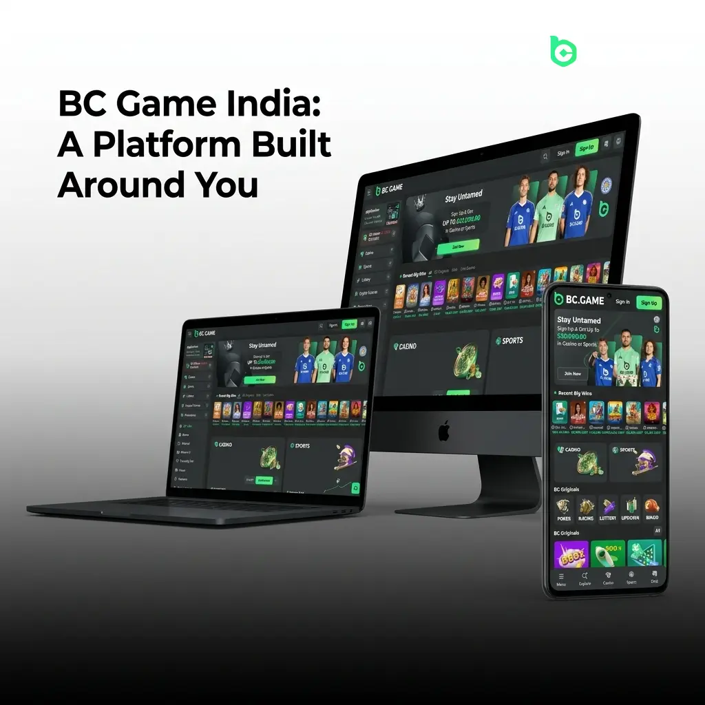 BC Game India platform for sports betting and casino with INR support, cricket, football, kabaddi markets and mobile app