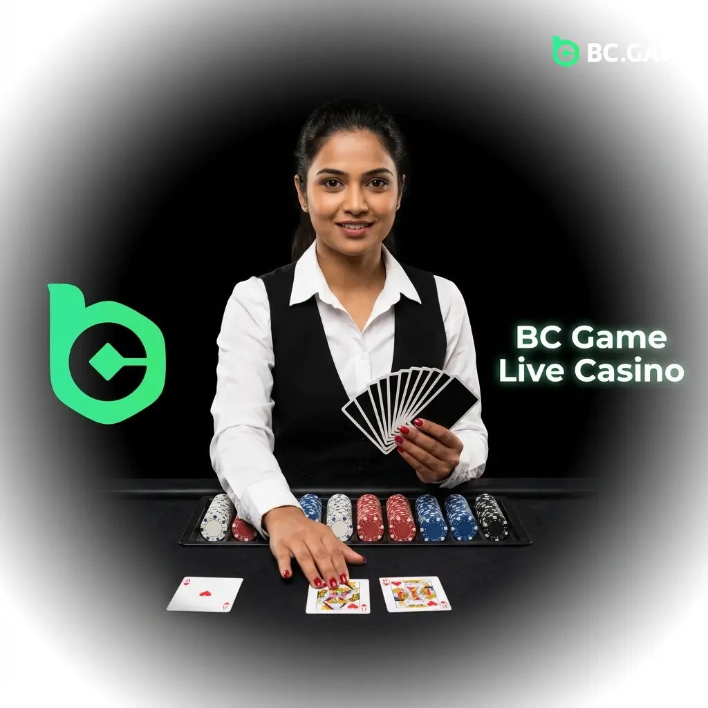 BC Game live casino with human dealers hosting baccarat, blackjack, roulette, Andar Bahar and Teen Patti tables