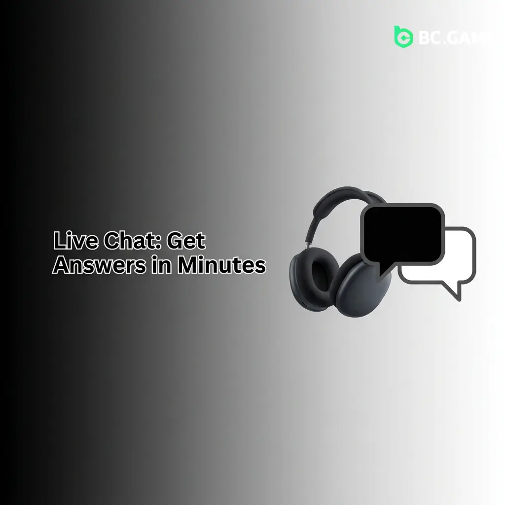 BC Game live chat support available 24/7 with 1-3 minute response time for account, deposit, and bonus queries