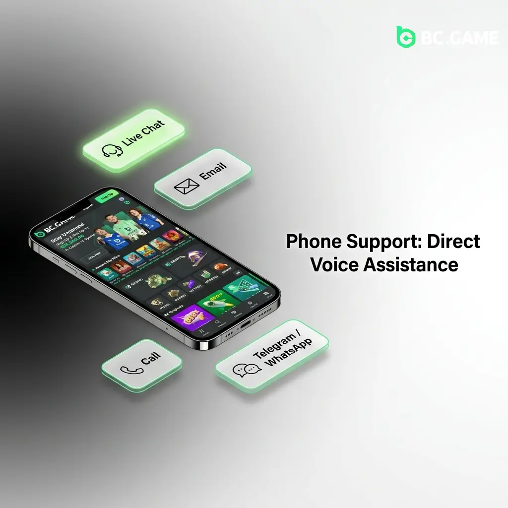BC Game phone support helpline for direct voice assistance with account issues and transaction disputes in India