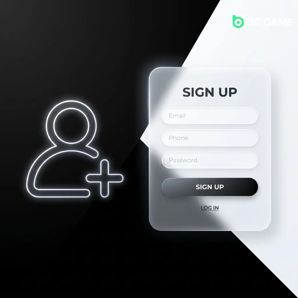 BC Game India sign-up steps showing registration form, email verification, and first deposit options for Indian players