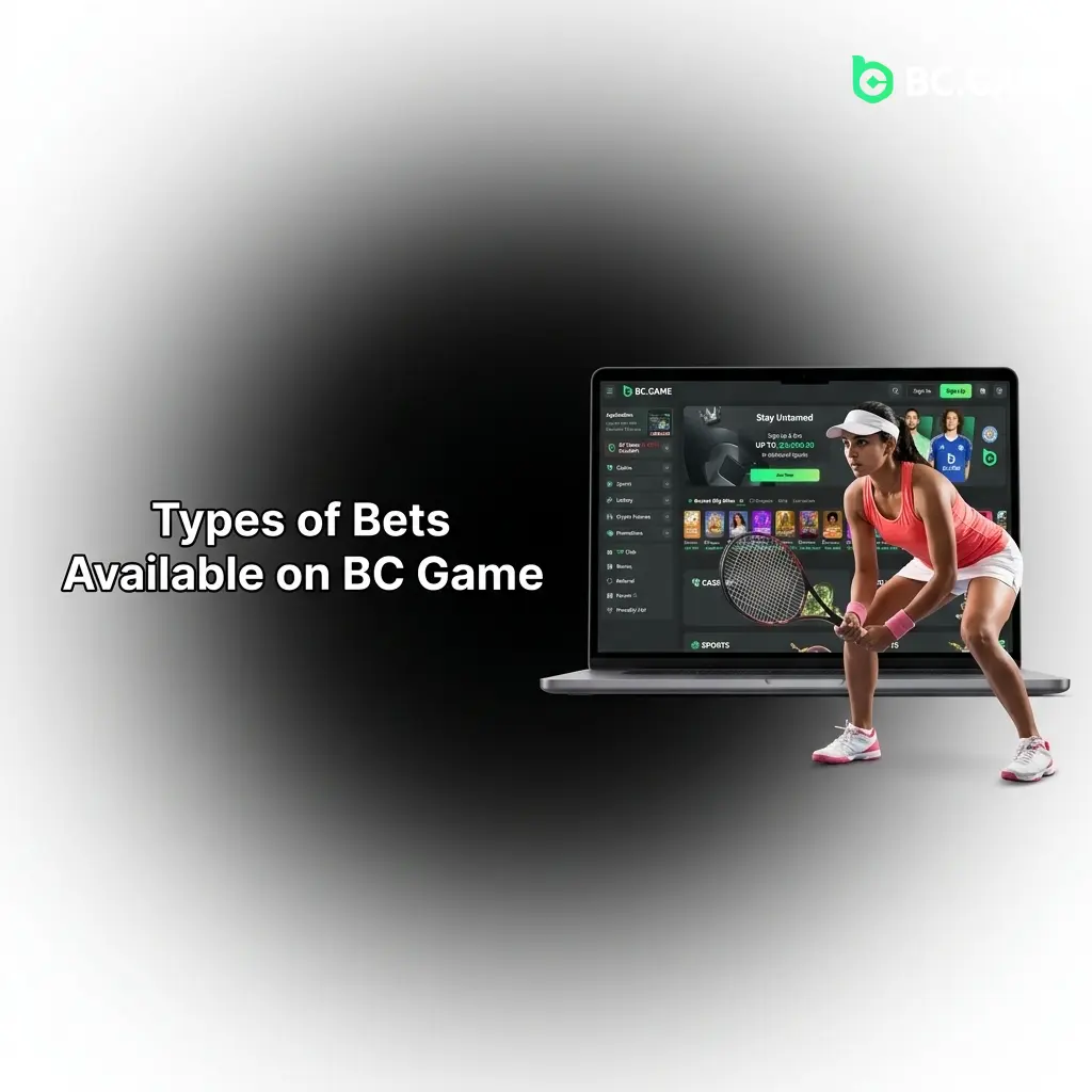 Types of sports bets on BC Game including single, parlay accumulator, and system bets for Indian players